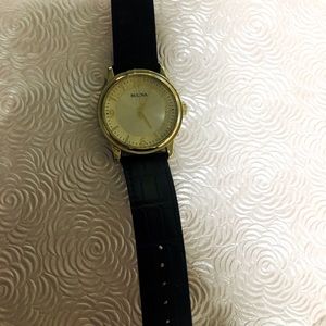 Black bulova watch new